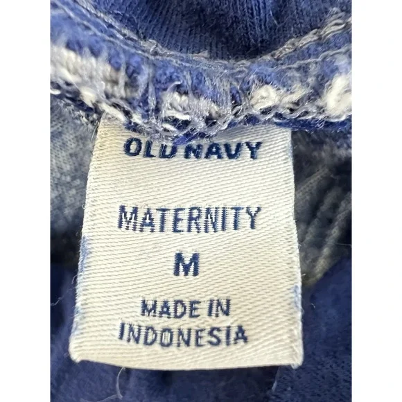 Old Navy Maternity Linen-Blend Blue Waistband Wide Leg Pants Medium - Picture 5 of 9
